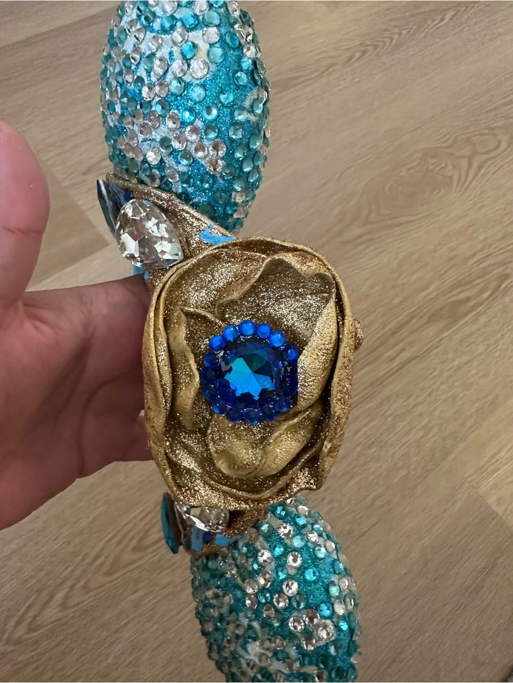 Custom Bling Disney Aladdin Themed Mouse Ears Headband Glittery Bejeweled